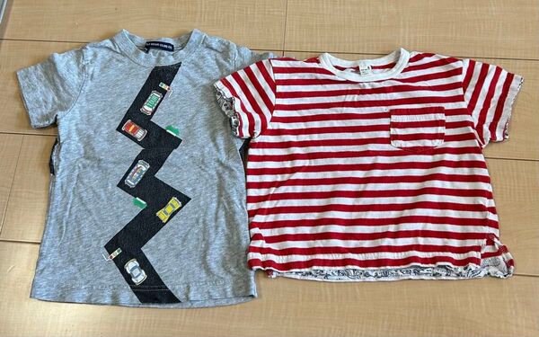 Tシャツ 男の子 100 アプレレクール 半袖 半袖Tシャツ トップス キッズ 赤白