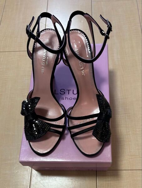 JILL STUART ブラックストラップサンダル 24cm ジルスチュアート