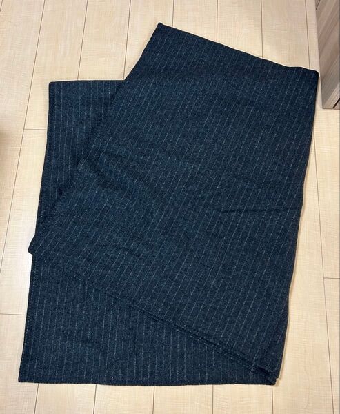 無印良品 MUJI ウールブランケット 毛布 ダークグレー 大判