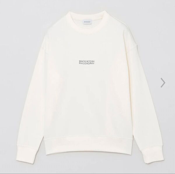 美品☆ MACKINTOSH PHILOSOPHY マッキントッシュフィロソフィー ロゴスウェット オフホワイト 38