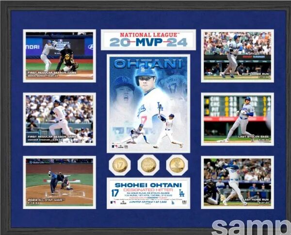 ドジャース 大谷翔平2024 NL MVP 受賞記念 プレミアムメガフォトミント