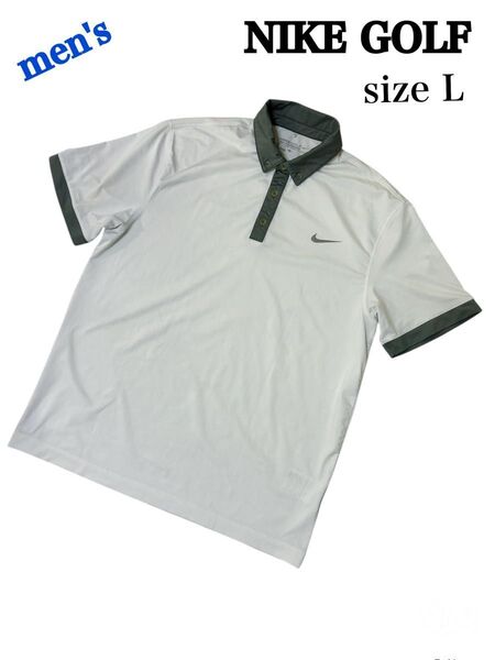 NIKE GOLF ナイキ ゴルフ ポロシャツ メンズL 冷感接触