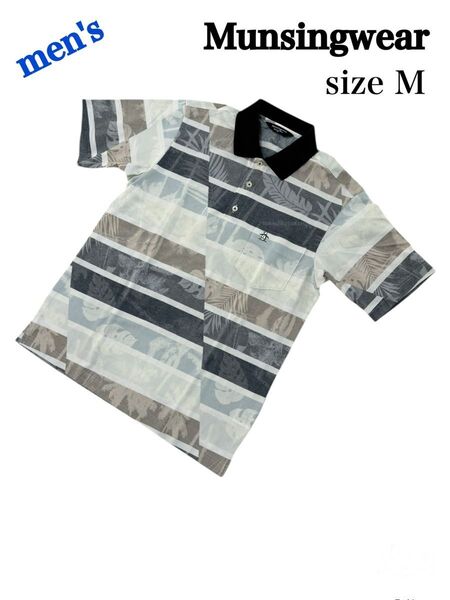 Munsingwear マンシングウェア ポロシャツ メンズM 総柄