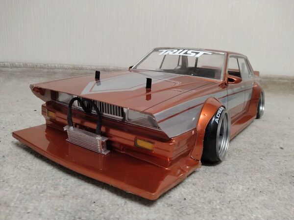 アオシマ 1/10 グラチャン RCボディ 430セドリック 塗装済 美品!街道レーサー ドリフト