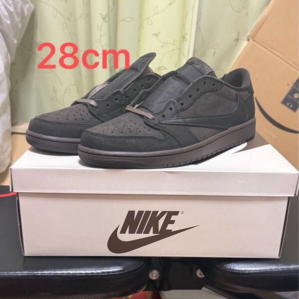 28cm Travis Scott × Nike Air Jordan 1 Dark Mocha
