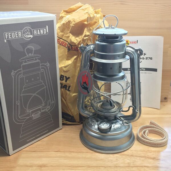 新品未使用! FEUERHAND オイルランタン フュアーハンド 276 ジンク ウィック(替芯)約50cm付き