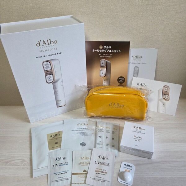 d'Alba ダルバ シグネチャーオールセラ ダブルショット 美顔器 新品未開封 ポーチ サンプル付き