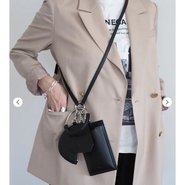 ANIECA Mini Leather BAG 本革 ミニショルダーバッグ 黒