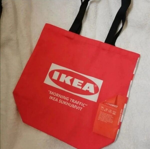 イケア スクンビット IKEA タイ バンコク スクンビット店限定 限定 ショッピングバッグ エコバッグ トートバッグ 赤色
