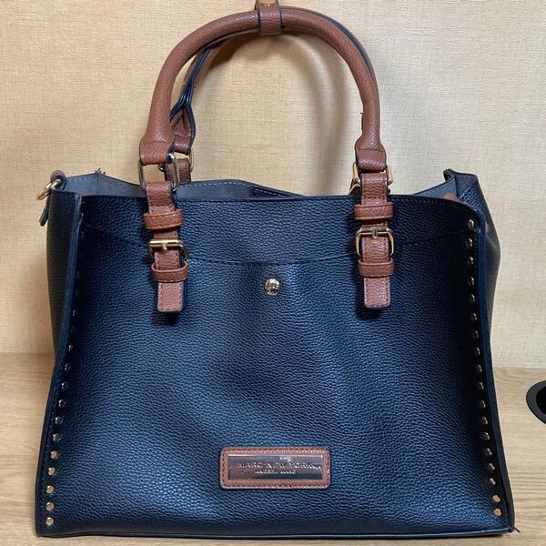 美品 Andrew Marc New York トートバッグ 2way 本革 レザー 黒 ブラック ショルダー