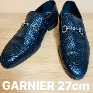 GARNIER ガルニエ ビット付きスリッポン 27cm ブラック メッシュ押し型