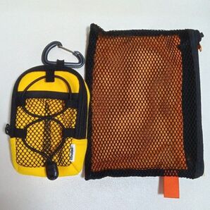 Listerine カラビナ付きポーチ 100均 ダブルファスナーポーチ 中古 2点