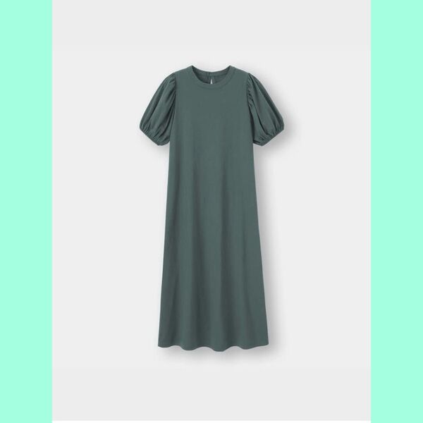 GU ワンピース バックオープンワンピース 半袖ワンピース ファッション おしゃれ 半袖 M