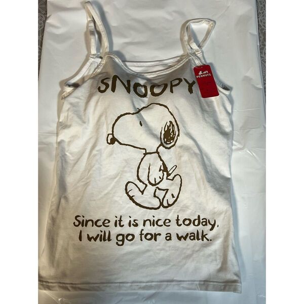 スヌーピー SNOOPY カップ付き タンクトップ ブラトップ インナー M
