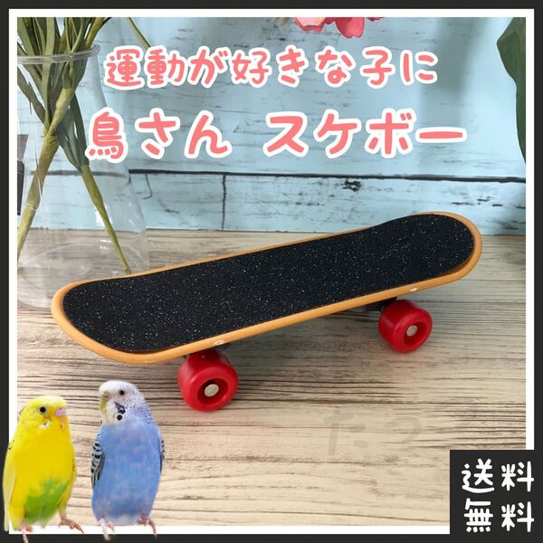 鳥 スケボー おもちゃ(■インコ・フィンチなどのペットに■バードトイ■遊び・放鳥■ブンチョウ・カナリヤ・錦華鳥・ジュウシマツ)