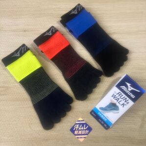 Mizunoミズノ 五本指ソックス 3足組 サイズ 26〜28cm