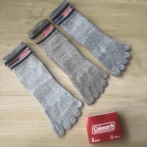 colemanコールマン 五本指ソックス 3足組 サイズ 26〜28cm