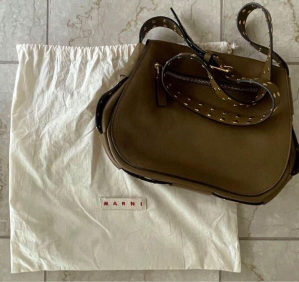 MARNI オリーブグリーン ショルダーバッグ オールド