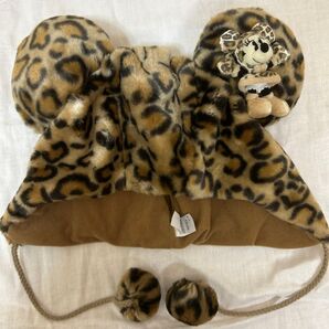 ディズニー ヒョウ柄 ファンキャップ ミニー