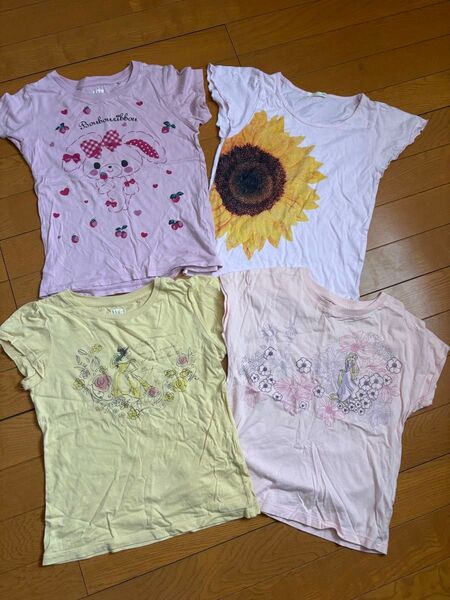 女の子 半袖Tシャツ 半袖 Tシャツ キッズ ユニクロ トップス プリンセス まとめ売り 120サイズ同梱