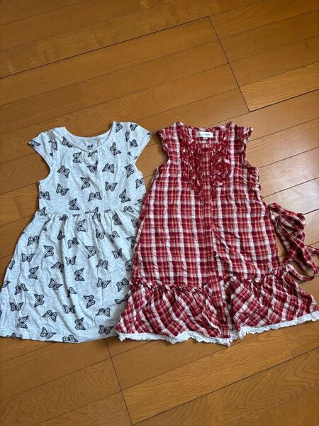 女の子 ワンピース 110サイズ エニファム エイチアンドエム 同梱