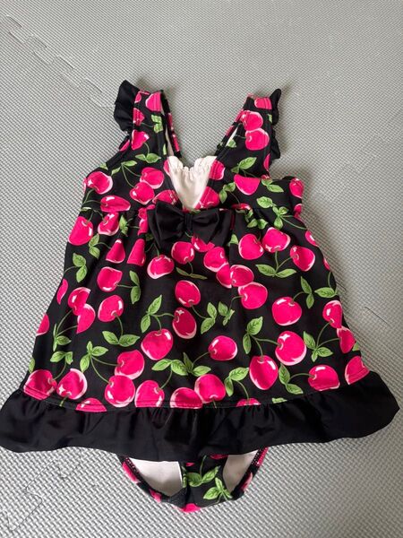 女の子 ワンピース水着 さくらんぼ柄 120サイズ