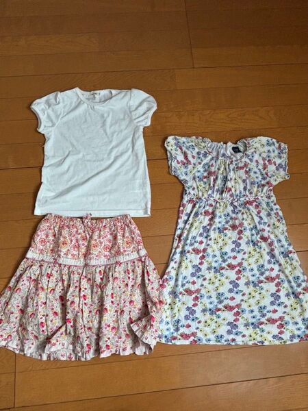 女の子 ワンピース トップス 上下セット スカート Tシャツ 半袖 110サイズ ベビーギャップ
