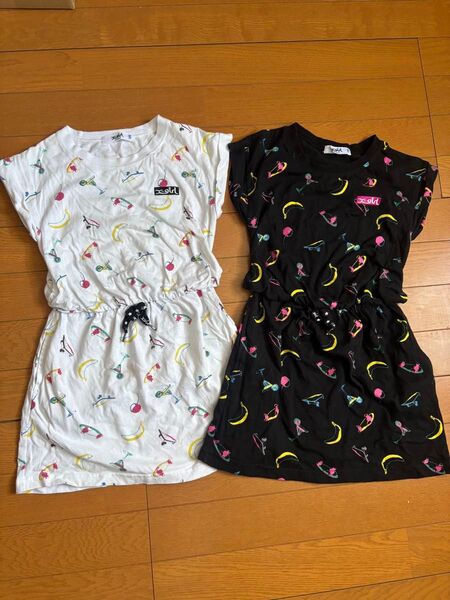 エックスガール 半袖 ワンピース 子供服 キッズ 女の子 120サイズ 2点セット