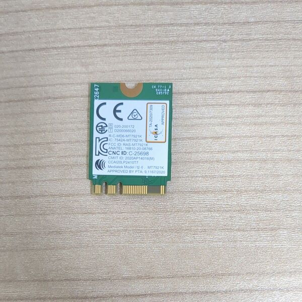 MediaTek RZ608 WiFi6E bt5.2 WiFiカード【動作未確認品】