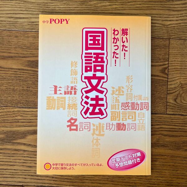 新品未使用 ポピー 中学 国語文法 参考書 定期テスト対策 予想問題付き