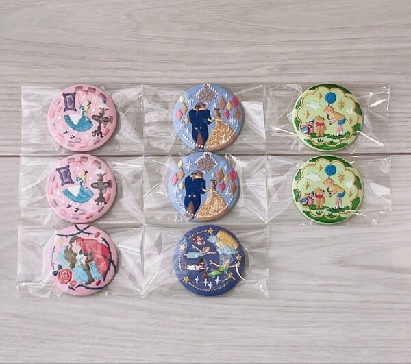ディズニー刺繍缶バッジ
