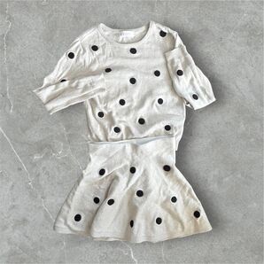 セットアップ ドット 水玉 h&m グレー キッズ 子供服