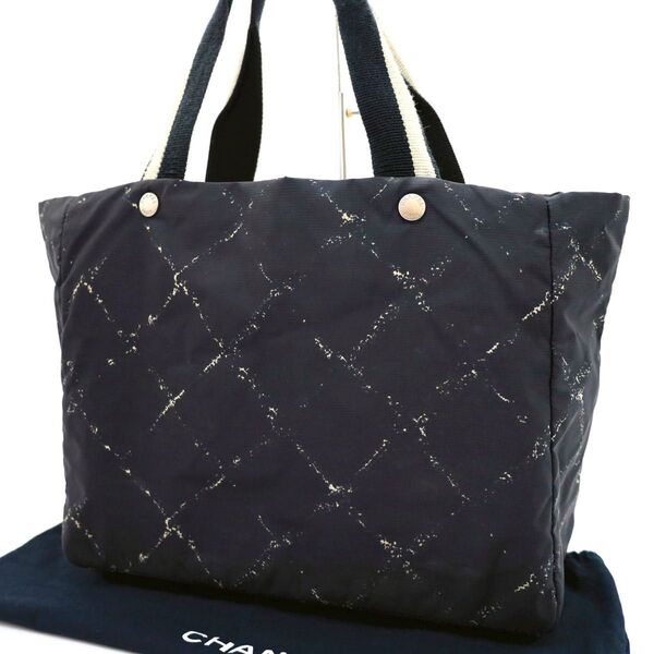 シャネル CHANEL ナイロン 旧トラベルライン トートバッグ トート ハンドバッグ ブラック 黒