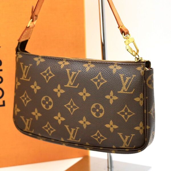 ルイヴィトン LOUIS VUITTON アクセソワール モノグラム ポーチ ハンドバッグ M40712 ブラウン ポーチ