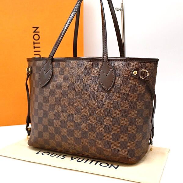ルイヴィトン LOUIS N51109 トートバッグ ネヴァーフルPM ダミエ VUITTON ブラウン エベヌ ヴィトン