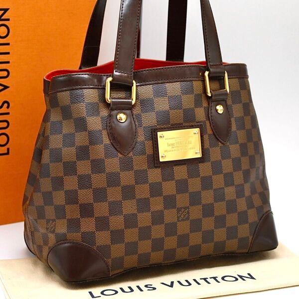 ルイヴィトン ダミエ ハムステッドPM LOUIS VUITTON N51205 ハンドバッグ トートバッグ エベヌ ブラウン系