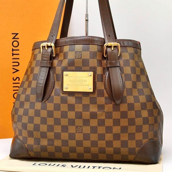 ルイヴィトン LOUIS VUITTON ハムステッドMM トートバッグ ダミエ エベヌ N51204 ブラウン ハンドバッグ
