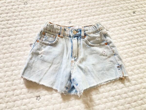 ZARA キッズ デニムショートパンツ ライトブルー 110cm