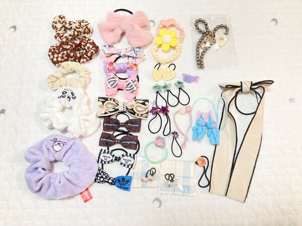 女の子 シュシュ ヘアゴム ヘアピン ヘアアクセサリー まとめ売り