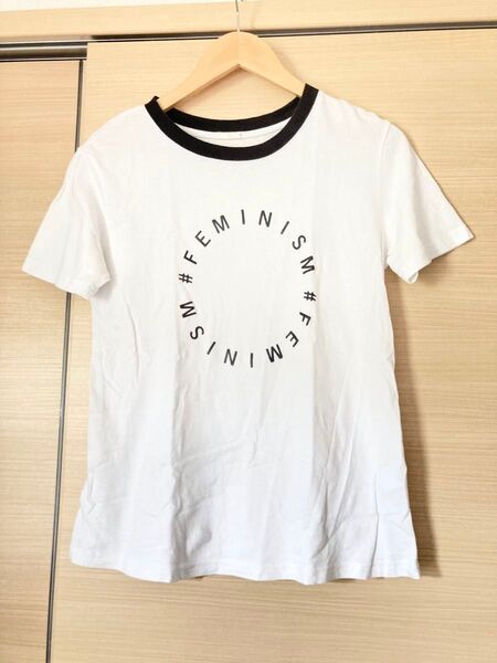 GU レディース ロゴTシャツ ホワイト Mサイズ
