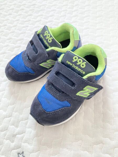 男の子 New balance スニーカー シューズ 靴 運動靴 ブルー 15cm