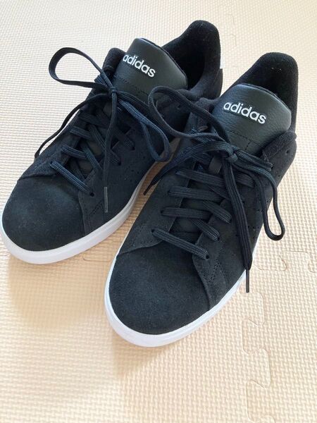 メンズ adidas スニーカー 美品 黒 26.5cm