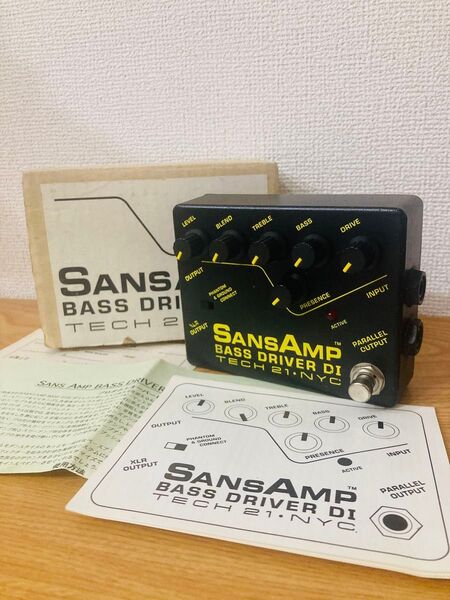 Tech21 sansamp bass driver DI 初期型前期【動作確認済】サンズアンプ プリアンプ ベース エフェクター