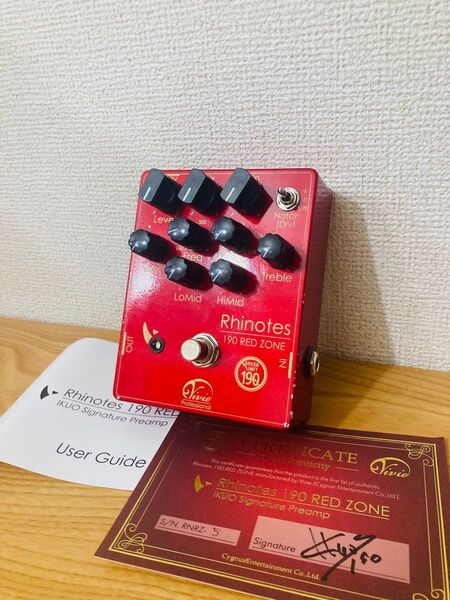 Vivie RHINOTES 190 REDZONE 【動作品】ビビー 赤 ライノーツ ベース プリアンプ 限定カラー