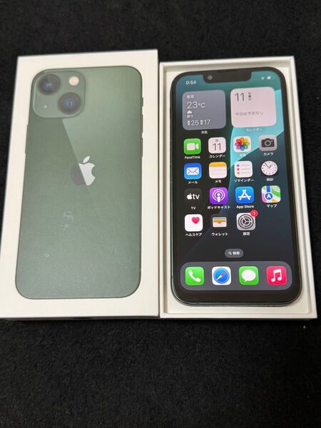 iPhone 13 mini 256GB Green simフリー 判定◯