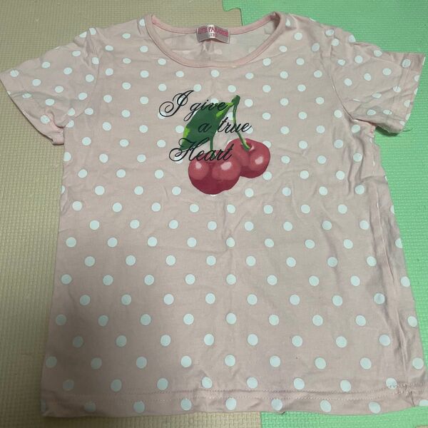女児 半袖 さくらんぼ Tシャツ 130