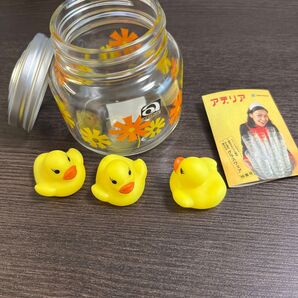 アデリアレトロ ガラス瓶&アヒル隊長3個セット