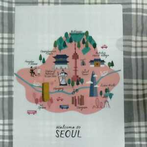 KOREA韓国Seoulソウル　Ａ４クリアファイル 白