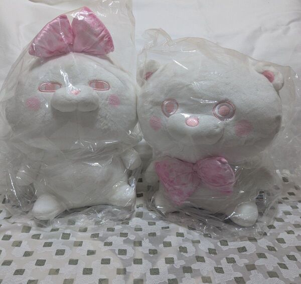 非売品 ヨッシースタンプサクラリボンBIGぬいぐるみ くまさん うさぎさん