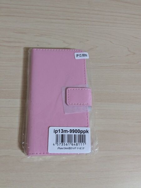 新品 iPhone13Mini用カラーレザーケース 手帳型